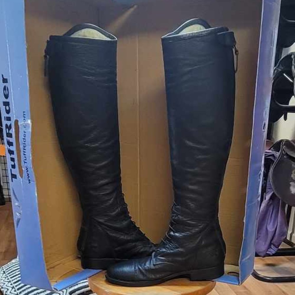 Bell Mont Tuff Rider Tall Field boot zip 10.5 extra slim calf